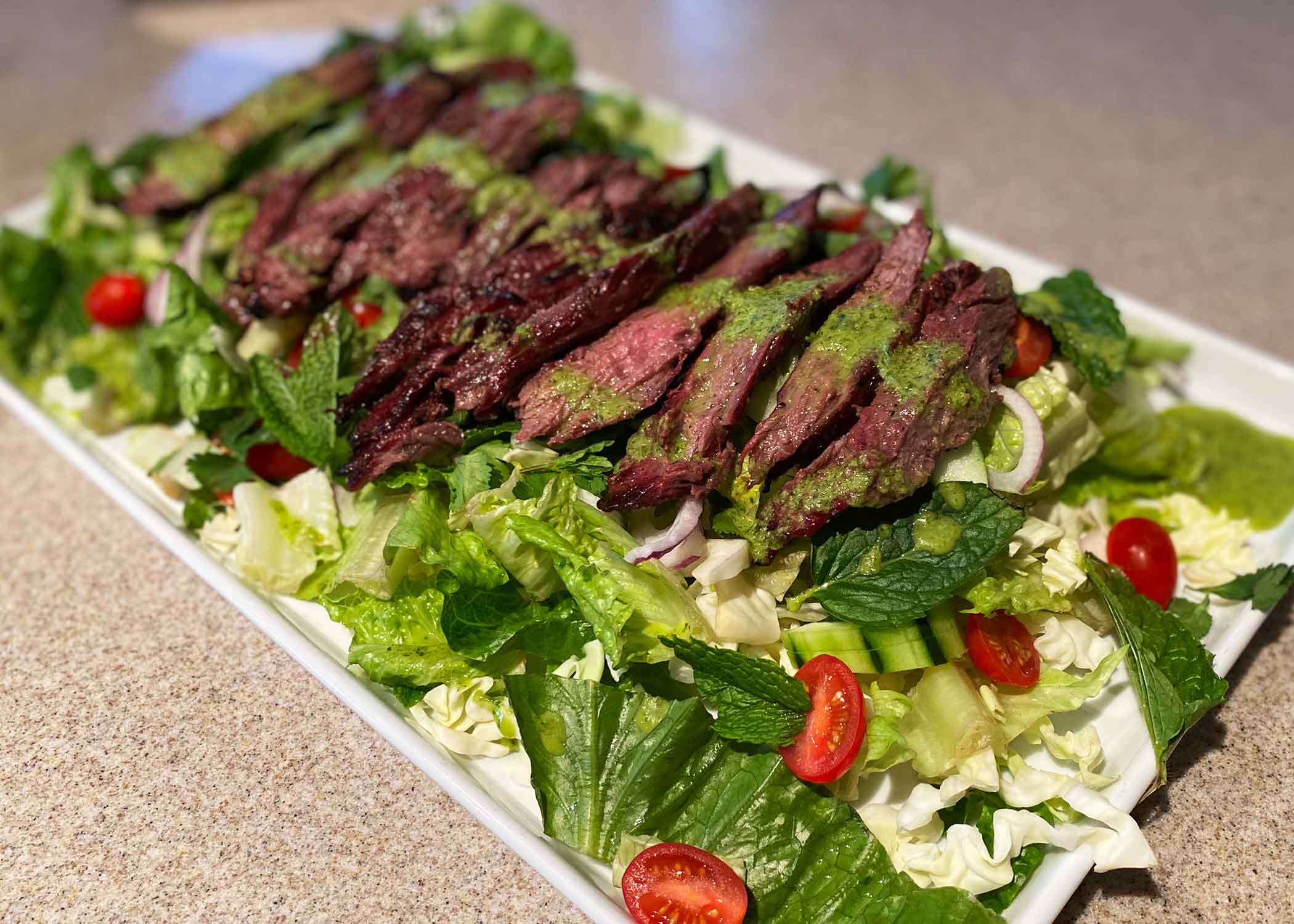 Thai beef dinner salad