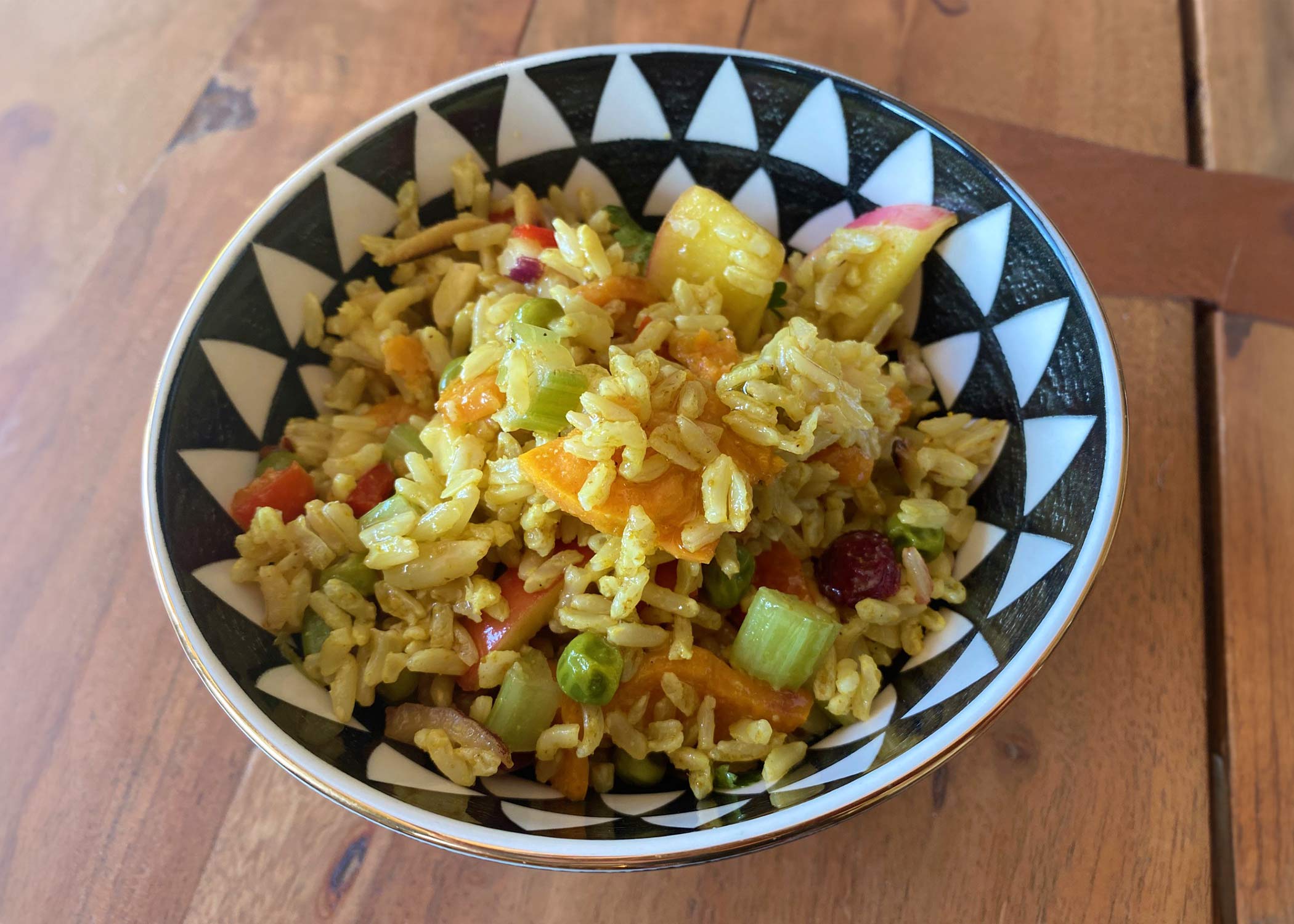 Autumn Curry Confetti Rice Salad